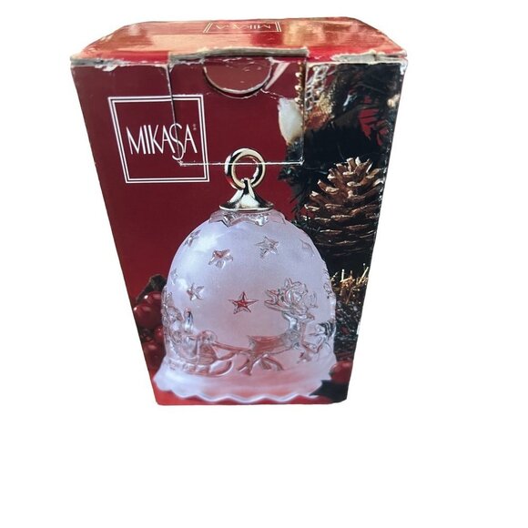 Mikasa Glass Bell  "Silent NIght" - Picture 1 of 4